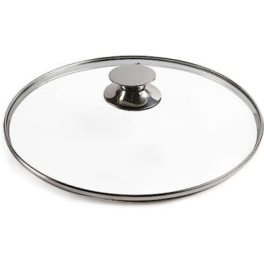 Imagem de Tampa de panela de substituição universal, tampa de panela de vidro transparente temperado para panela fogão a gás casa jardim acessórios de panelas - 32 cm