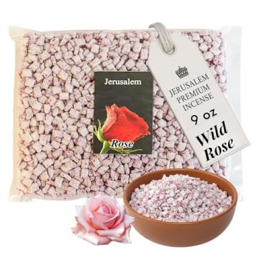 Imagem de Holy Land Market Incenso Jerusalém - para uso pessoal ou na igreja, qualidade premium do Monte Athos (rosa selvagem, 255 g)