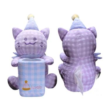 Imagem de Porta-lenços - 2-em-1 Caixa de Lenços Multifuncional com Gato | Lata Lixo | Veículo Caminhão Interior Casa Escritório Mesa Criado-mudo Viagem Campismo Festa Armazenamento Lanches