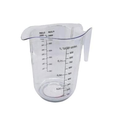 Imagem de Copo Jarra Plástico Medidor Dosador Receitas Graduado 1l - MUNDIART