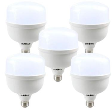 Imagem de Kit 05 lampada superled 40w 3200 lm e27 6500k ourolux