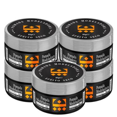 Imagem de Kit 5 Pomada Para Cabelo Efeito Seco Embaixador 85G