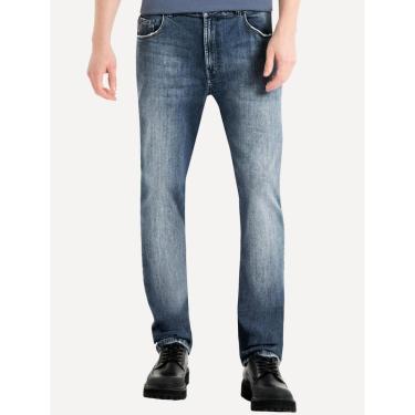 Imagem de Calça Ellus Jeans Masculina Skinny Sprouting LY Metal Zetex Azul Médio-Masculino