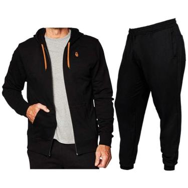 Imagem de Conjunto Blusa De Moletom Com Ziper Capuz + Calça De Moletom-Masculino