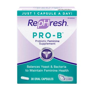 Imagem de Suplemento Probiótico Rephresh Pro-B Para Mulheres 30 Cápsulas-Unissex