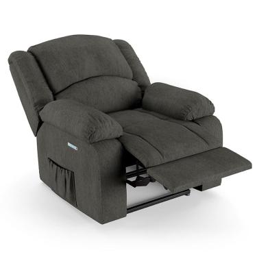 Imagem de Poltrona Do Papai Reclinável Pietra Elétrica Led Fh9 Linho Grafite - Mpozenato