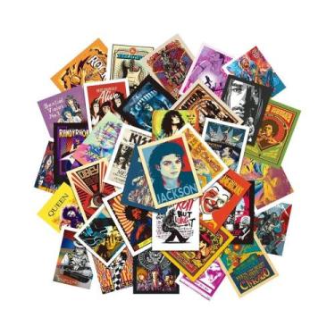 Imagem de Adesivos De Grafite Pop De Música Rock 50 Peças - Decalques De PVC Mod