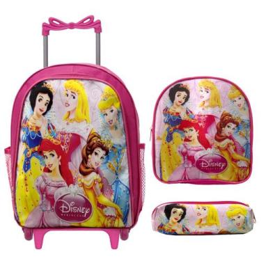 Imagem de Mochila Infantil Menina Princesas Disney Rodinhas Lançamento