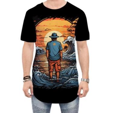 Imagem de Camiseta Longline Pesca Esportiva Pôr do Sol Peixes 12 - Kasubeck Stor
