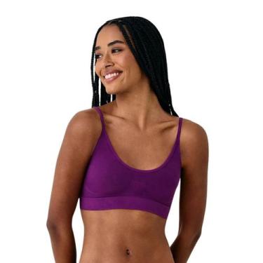 Imagem de Top Hope 21020 Sem Aro e Bojo Alças Finas Sem Costura Poliamida, Roxo 