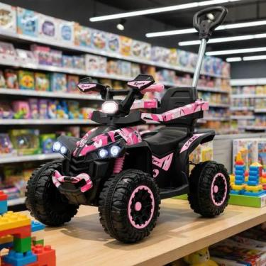 Imagem de Uni Toys Quadriciclo Love Rosa Meninas Poderosas 2 em 1 Versátil com F