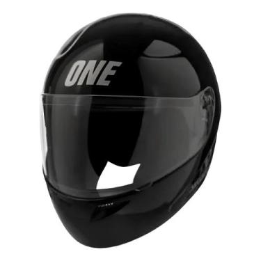 Imagem de Capacete ONE Starplast Fort Classic Preto Fechado Com Viseira, 56
