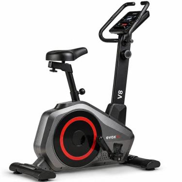 Imagem de Bicicleta Ergométrica Vertical Evox Fitness V8 Magnética Manual Disco 10kg 8 Níveis Uso Residencial Comercial