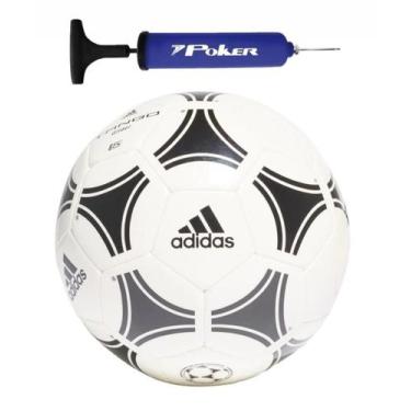 Imagem de Kit Bola Futebol de Campo Adidas Tango Glider + Bomba de Ar Azul, Bran