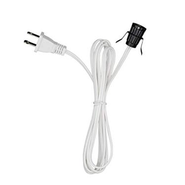 Imagem de Cabo de lâmpada de substituição de luz única 7110A da Creative Hobbies para a casa de Natal, lâmpadas de abóbora, objetos pequenos – UL listado seguro, Branco, 1