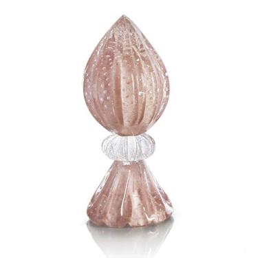 Imagem de Vaso Pinha Com Base Em Cristal Murano Rosa - São Marcos 27cm