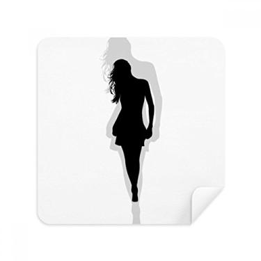 Imagem de Walk Hot Beautiful Woman Stand Glasses Pano Limpador de Tela Tecido de Camurça Pacote com 2