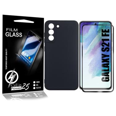 Imagem de Capinha Proteção Veludo para Galaxy S21 FE G990 + Pel Vidro 3d Full - Cell In Power25
