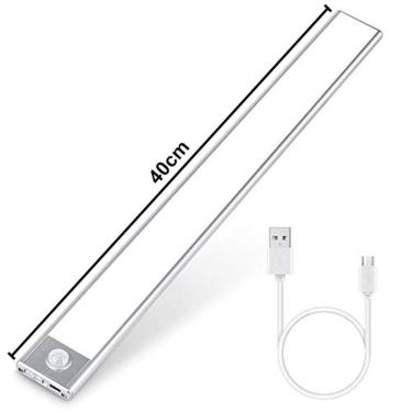 Imagem de Luminária Luz Led Sensor Movimento Recarregavel Armário 40cm