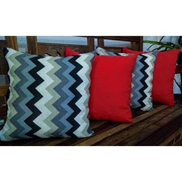 Imagem de -kit 4 capas de almofadas Gorgurinho/Oxford 45x45 vermelho