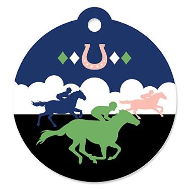 Imagem de Kentucky Horse Derby - Etiquetas de presente para lembrancinhas de corrida de cavalos (conjunto com 20)