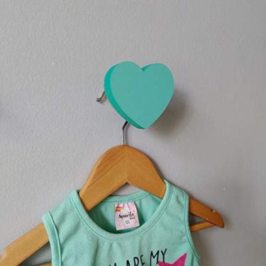 Imagem de Pendurador De Parede Coração Colorida Mdf Laminado