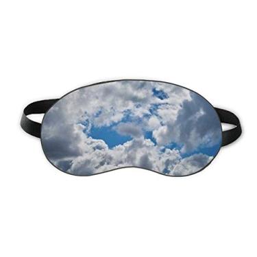 Imagem de Blue Sky White Clouds Sleep Eye Shield Soft Night Vlindfold Shade Cover