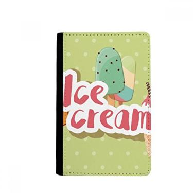 Imagem de Porta-passaporte com estampa de sorvete doce verde picolé carteira Notecase Burse porta-cartões