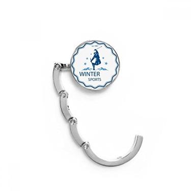 Imagem de Roupa de esqui esportiva de inverno em aquarela, gancho de mesa, gancho decorativo, gancho dobrável