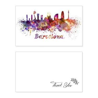 Imagem de Barcelona Espanha, Cidade, Aquarela, Cartão de agradecimento, Papel de aniversário, Saudações de casamento