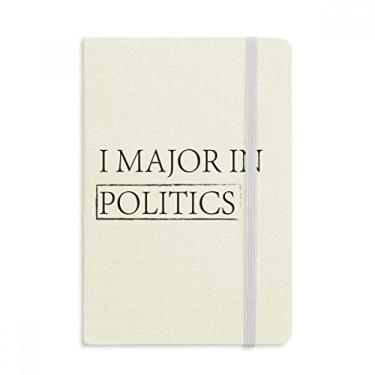Imagem de Caderno com citação I Major In Politics Capa dura Diário Clássico A5