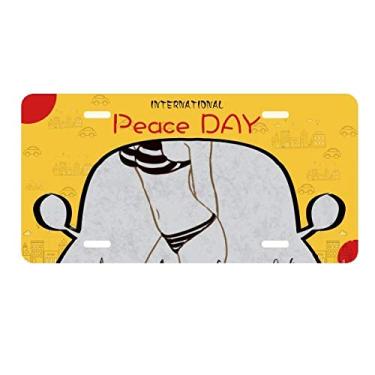 Imagem de DIYthinker Ilustração de beleza do biquíni placa de licença preta etiqueta decoração de carro dia da paz