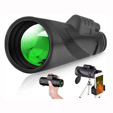 Imagem de Telescópio monocular 40x60 HD, monocular High Power Star com suporte para smartphone e tripé, telescópio com zoom Vision à prova d'água, BAK4 Dual Focus para observação de pássaros