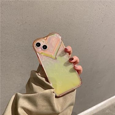 Imagem de Capa de telefone de silicone em forma de coração Blu ray para iphone 13 12 Pro 11 Pro Max Xs X XR 7 8 Plus SE Bonita capa traseira transparente, rosa, para iPhone 11