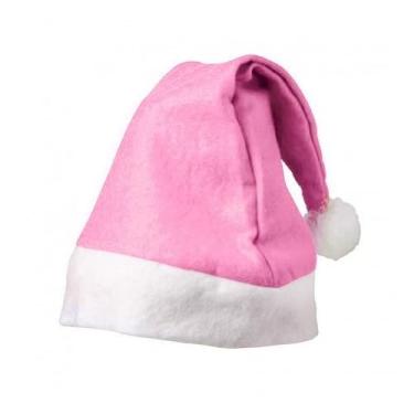 Imagem de Gorro Touca Natal Adulto DIVERSAS COERES em VELUDO. (ROSA/BRANCO, G)