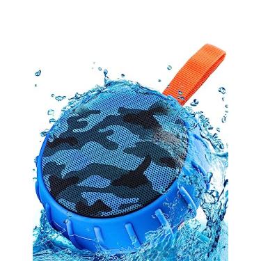 Imagem de Caixa De Som Bluetooth Potente Portátil A prova D´agua Acabamento Premium Ideal Para Passeios Com Grave Aprimorado (Azul)