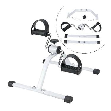 Imagem de Mini Bicicleta Ergométrica Portátil Fitness para Fisioterapia – Exercitador de Pernas e Braços com Ajuste de Intensidade – Compacta e Silenciosa