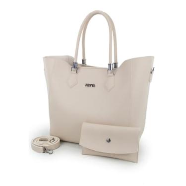Imagem de Bolsa Feminina Grande com Zíper para Notebook Caderno Trabalho Dia a Dia Retta
