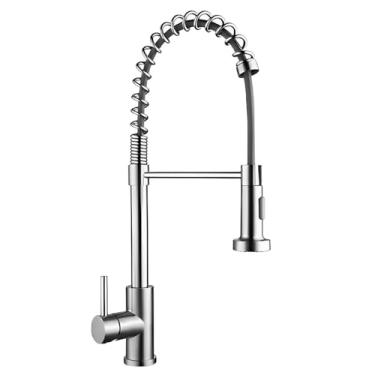 Imagem de Torneira De Pia Cozinha Com Ducha Spray Misturador Monocomando Luxo Prata 9109c Luuk Young