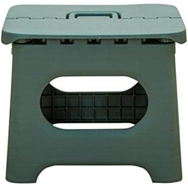 Imagem de Mini Banquinho Dobrável, Bancos Dobráveis ​​de Plástico Multiuso, Bancos Fáceis De Armazenamento Adequados Para Casa, Cozinha E Sala De Estar,Verde,Bonny369