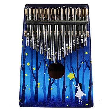 Imagem de Piano de polegar 10-17-21 teclas Kalimba, teclado de percussão de dedo, piano de dedo com martelo de afinação, instrução de estudo, fãs de música, bolso, polegar, piano de dedo, 17 notas C