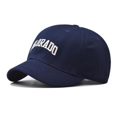 Imagem de Boné de beisebol de algodão clássico Colorado chapéu de aba curta masculino feminino boné de beisebol masculino para mulheres boné de beisebol para homens, Azul marino, G