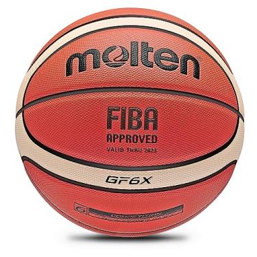 Imagem de Molten Basketball Certificação Oficial Competição Basquete Bola Padrão Bola de Treinamento Masculina e Feminina Equipe Basquetebol (Molten GF6X)