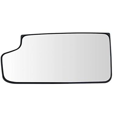 Imagem de Espelho de reboque aquecido do lado esquerdo do motorista de substituição para Chevy Silverado 1500 2014-2017, Silverado 2500 3500 2015-2017 - Vidro do espelho lateral convexo inferior com suporte traseiro