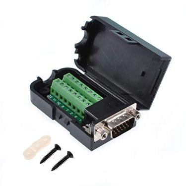 Imagem de Oiyagai DB15 3+9 D-SUB VGA macho 3 fileiras 15 pinos adaptador conector com terminal de porca breakout placa conector módulo de sinal com soldagem sem capa