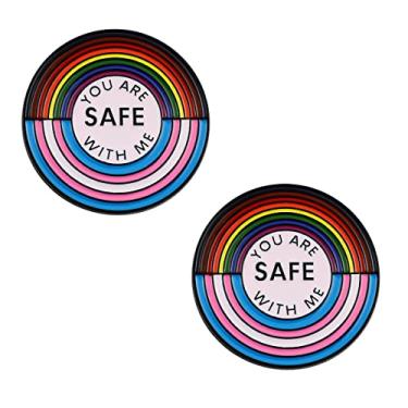 Imagem de Caiyao YOU ARE SAFE WITH ME Alfinetes de broche esmaltado, alfinetes de enfermeira, médicos, estudantes de medicina, broche de arco-íris, alfinetes esmaltados para decoração de roupas, mochila,