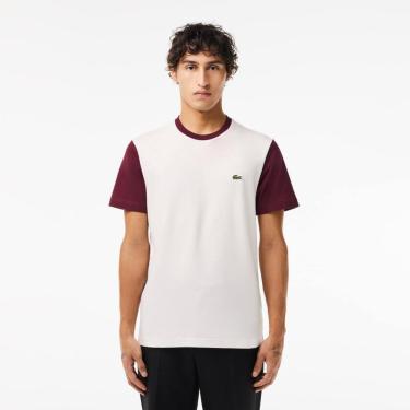 Imagem de Camiseta Lacoste Regular Fit em Jérsei com Colorblock Masculina-Masculino