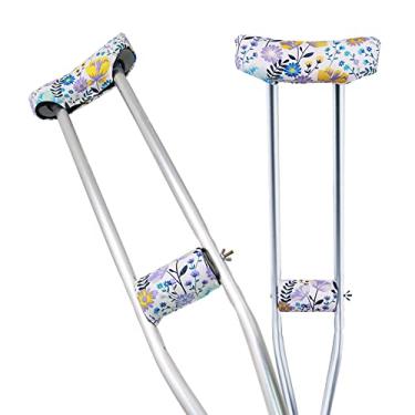 Imagem de Almofadas para muletas, muletas, muletas, enchimento, para axilas, almofadas universais para muletas, muletas, almofadas de muleta, almofadas de axila, capas de muleta, bolsa de muleta (2 pares, BY01)