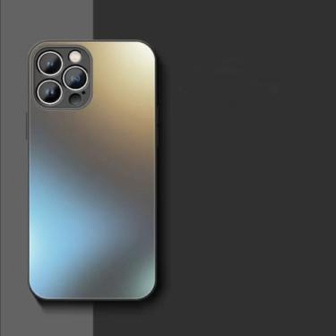 Imagem de Capa de telefone de vidro fosco AG com proteção de lente completa para iPhone 15 14 Pro Max 11 12 13 Pro XS XR 7 8Plus Capa fosca temperada líquida, preta, para iPhone SE 2022