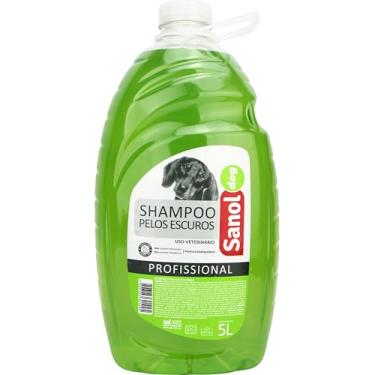 Imagem de Sanol Dog Shampoo De Pêlos Para Cães E Gatos Pêlos Escuros 5 Litros Verde